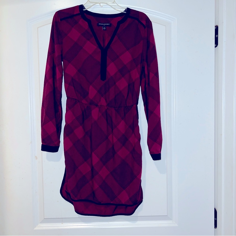 banana republic plaid dress